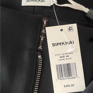 Jonathan Simkhai Men's Black Dress Pants